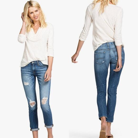 Lucky Brand Sienna Cigarette Slim Boyfriend Jeans Size 0/25 - Picture 1 of 14